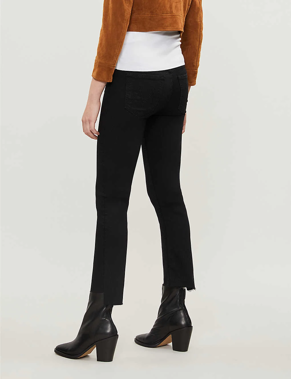 MOTHER The Insider Striped Straight High-rise Jeans - Image 4