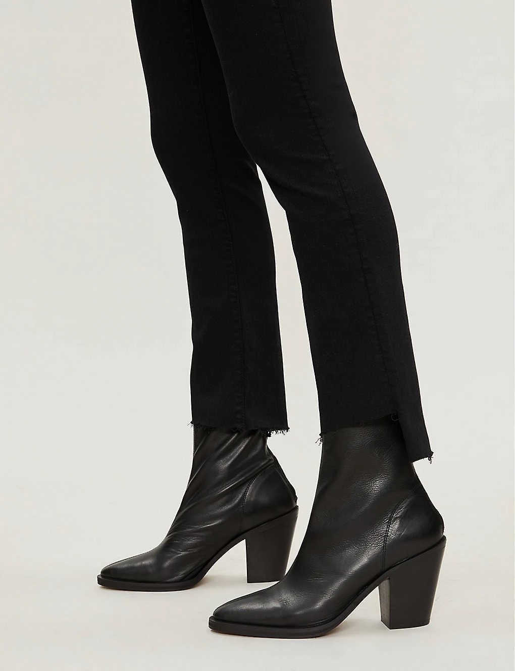 MOTHER The Insider Striped Straight High-rise Jeans - Image 5