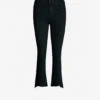 MOTHER The Insider Striped Straight High-rise Jeans