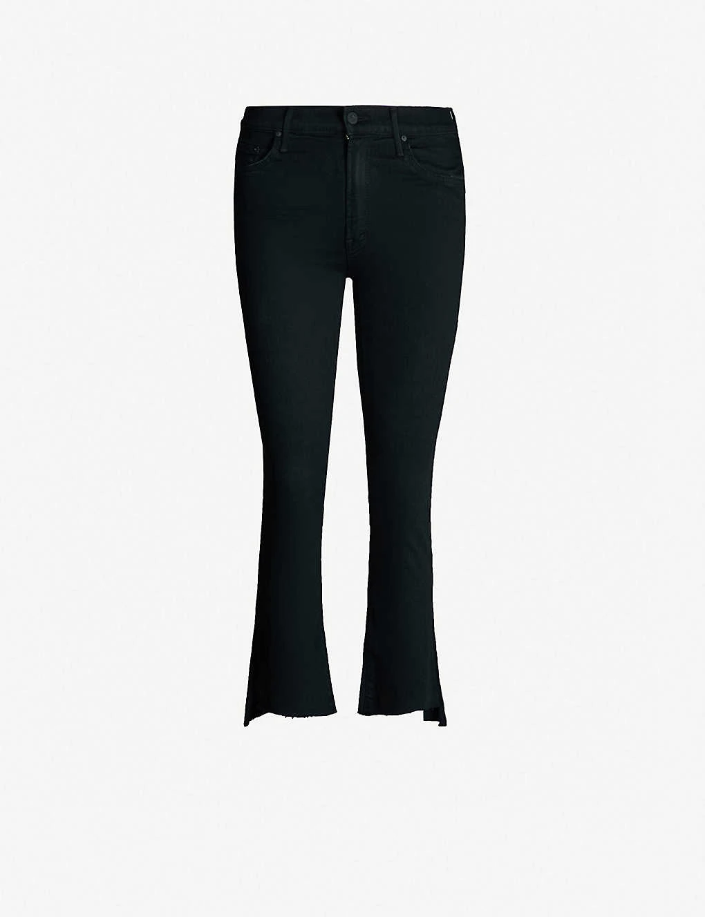 MOTHER The Insider Striped Straight High-rise Jeans