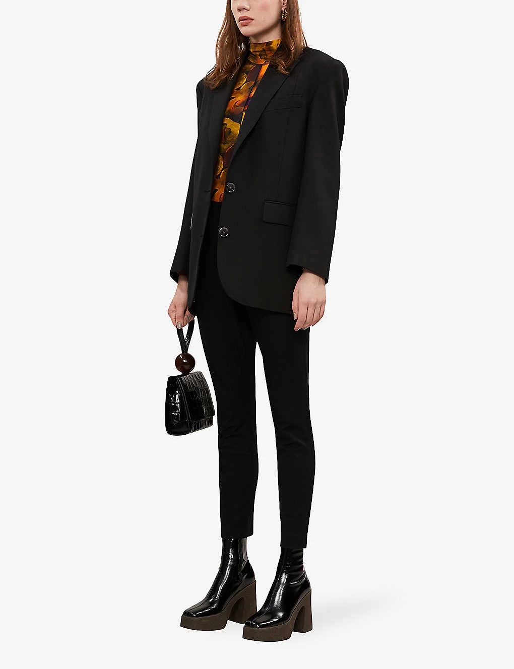 Whistles Tapered Mid-rise Stretch-twill Trousers - Image 3