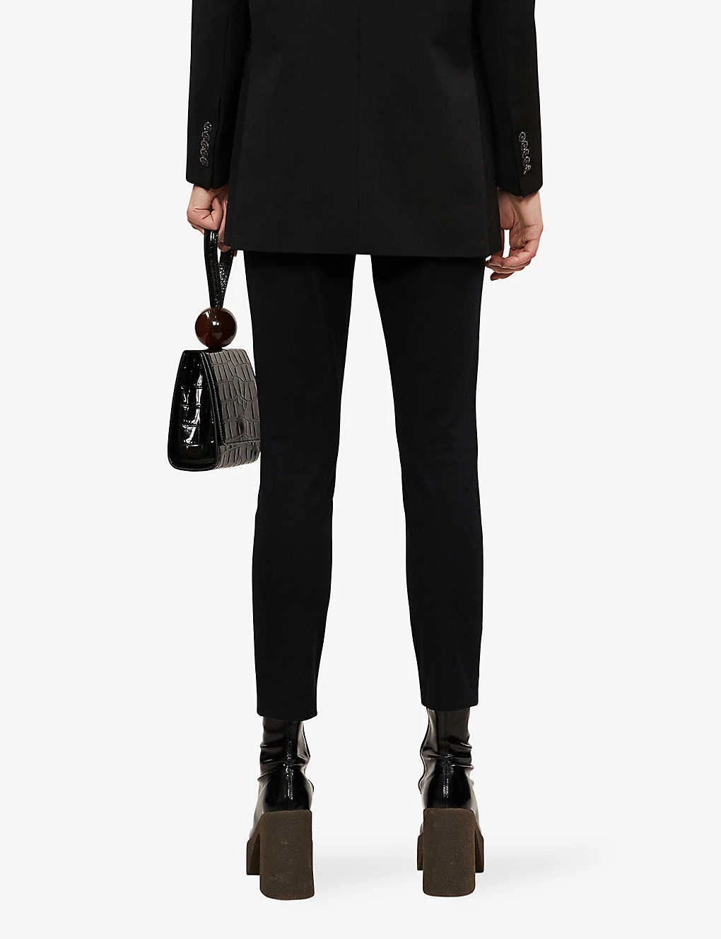 Whistles Tapered Mid-rise Stretch-twill Trousers - Image 5