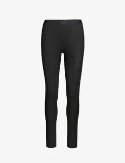 Ribbed High-rise Stretch-cotton Leggings