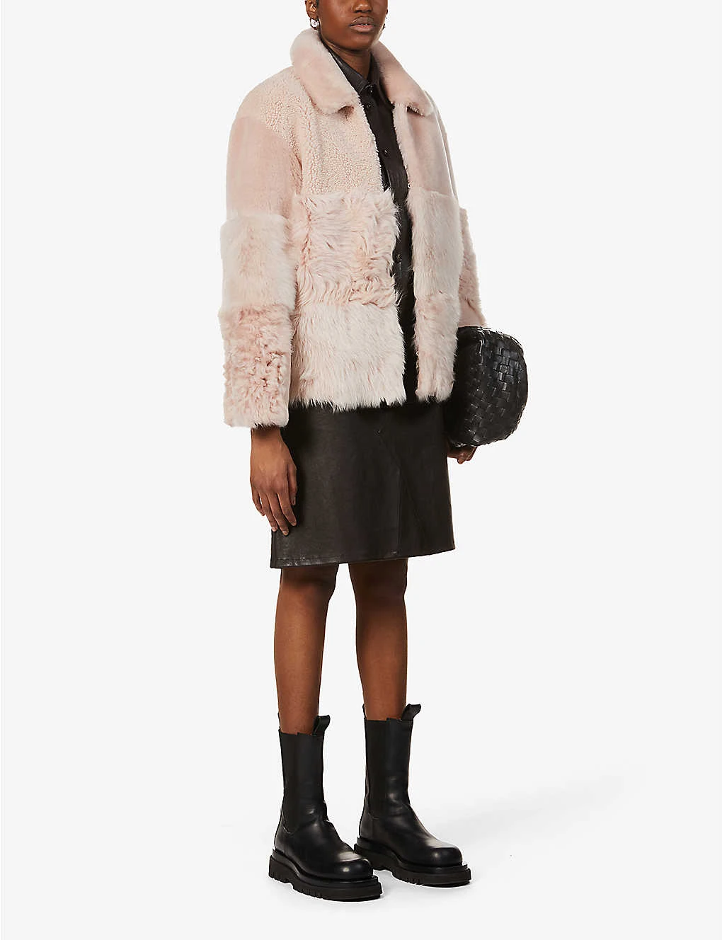 Whistles Hema Contrast-panel Shearling Coat - Image 3