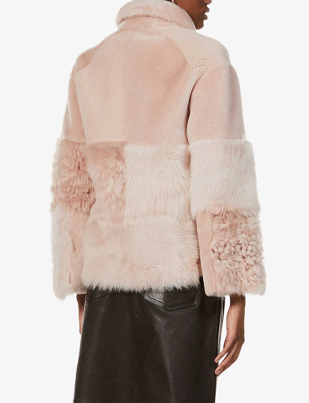 Whistles Hema Contrast-panel Shearling Coat - Image 4