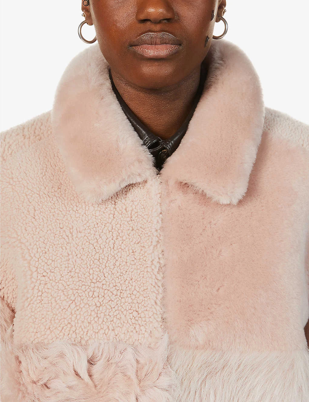 Whistles Hema Contrast-panel Shearling Coat - Image 5