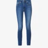 GOOD AMERICAN Good Waist Crop Raw-hem Skinny High-rise Stretch-denim Jeans
