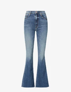 MOTHER The Weekender Flared Mid-rise Stretch-denim Jeans