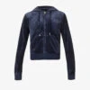 Juicy Couture Regular-fit Logo-embroidered Velour Hoody