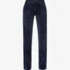 Juicy Couture Rhinestone-embellished Straight-leg High-rise Velour Jogging Bottoms