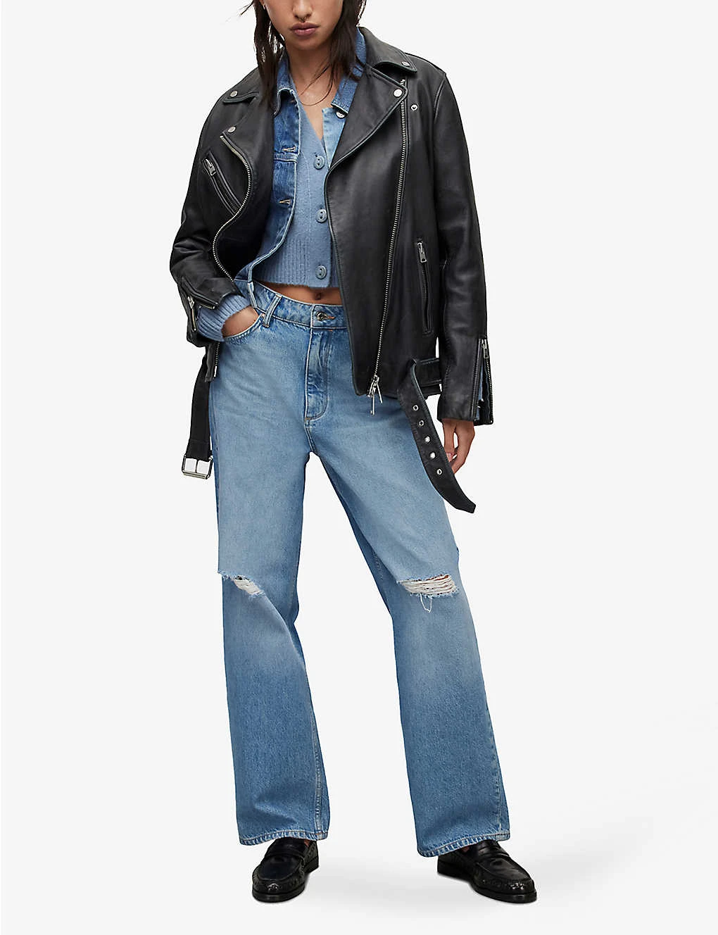 AllSaints Billie Leather Biker Jacket - Image 2