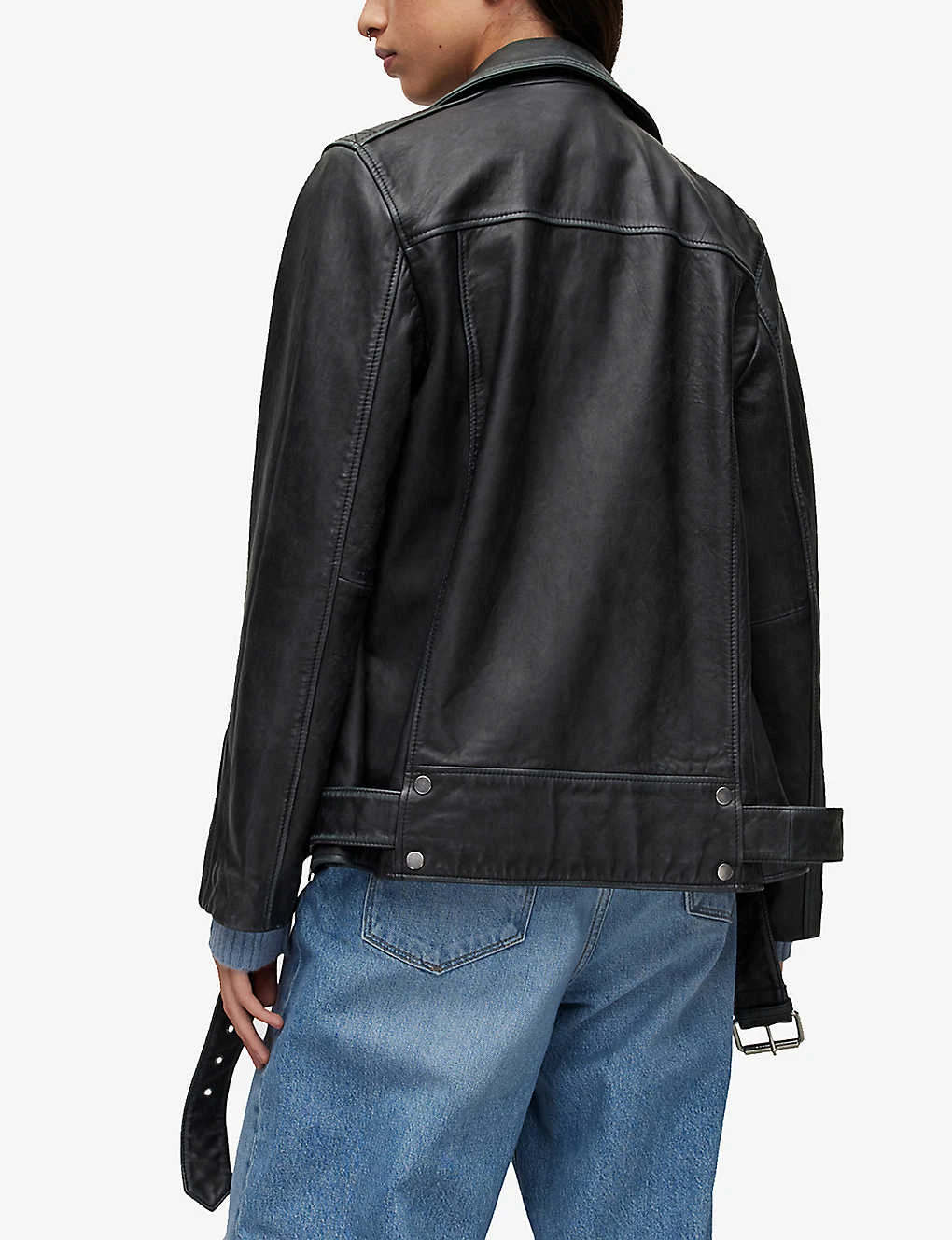 AllSaints Billie Leather Biker Jacket - Image 4