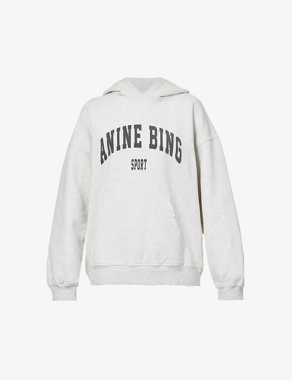 ANINE BING Harvey Logo-print Cotton-jersey Hoody