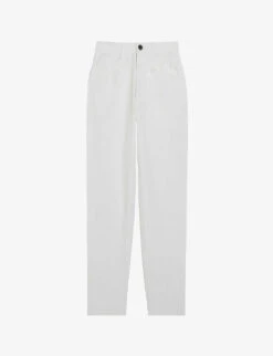 CLAUDIE PIERLOT Poupi Straight-leg High-rise Organic Cotton-denim Jeans
