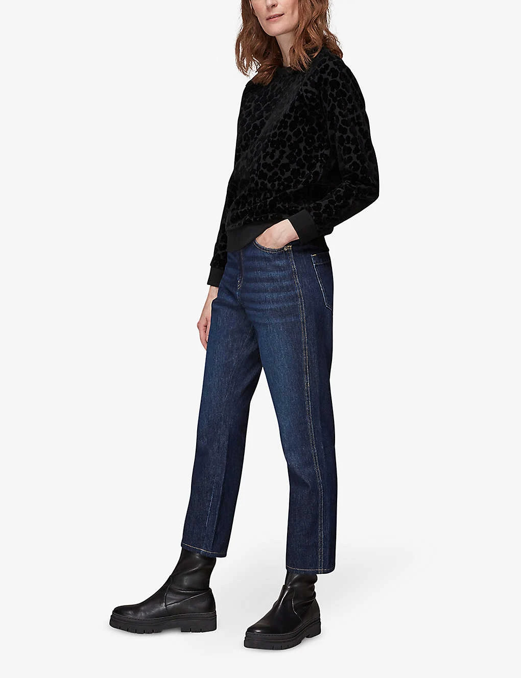 Whistles Smudge Animal-print Cotton Jumper - Image 2