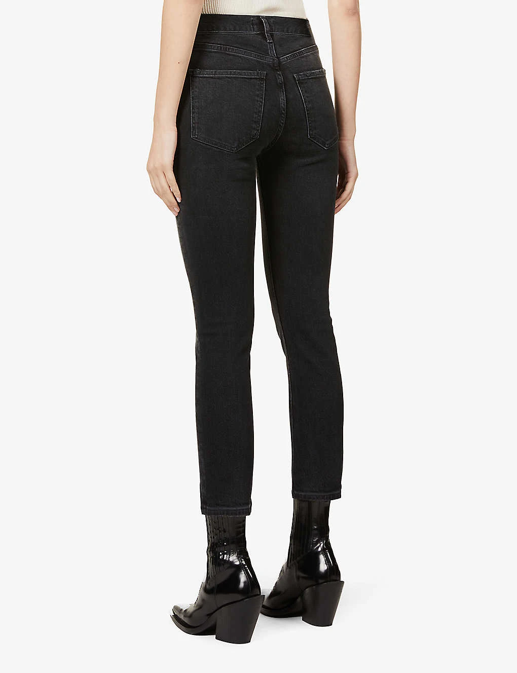 AGOLDE Riley High-rise Straight-leg Stretch Organic-cotton-blend Denim Jeans - Image 4