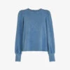 Whistles Puff Sleeve Stretch Cotton-jersey Sweatshirt
