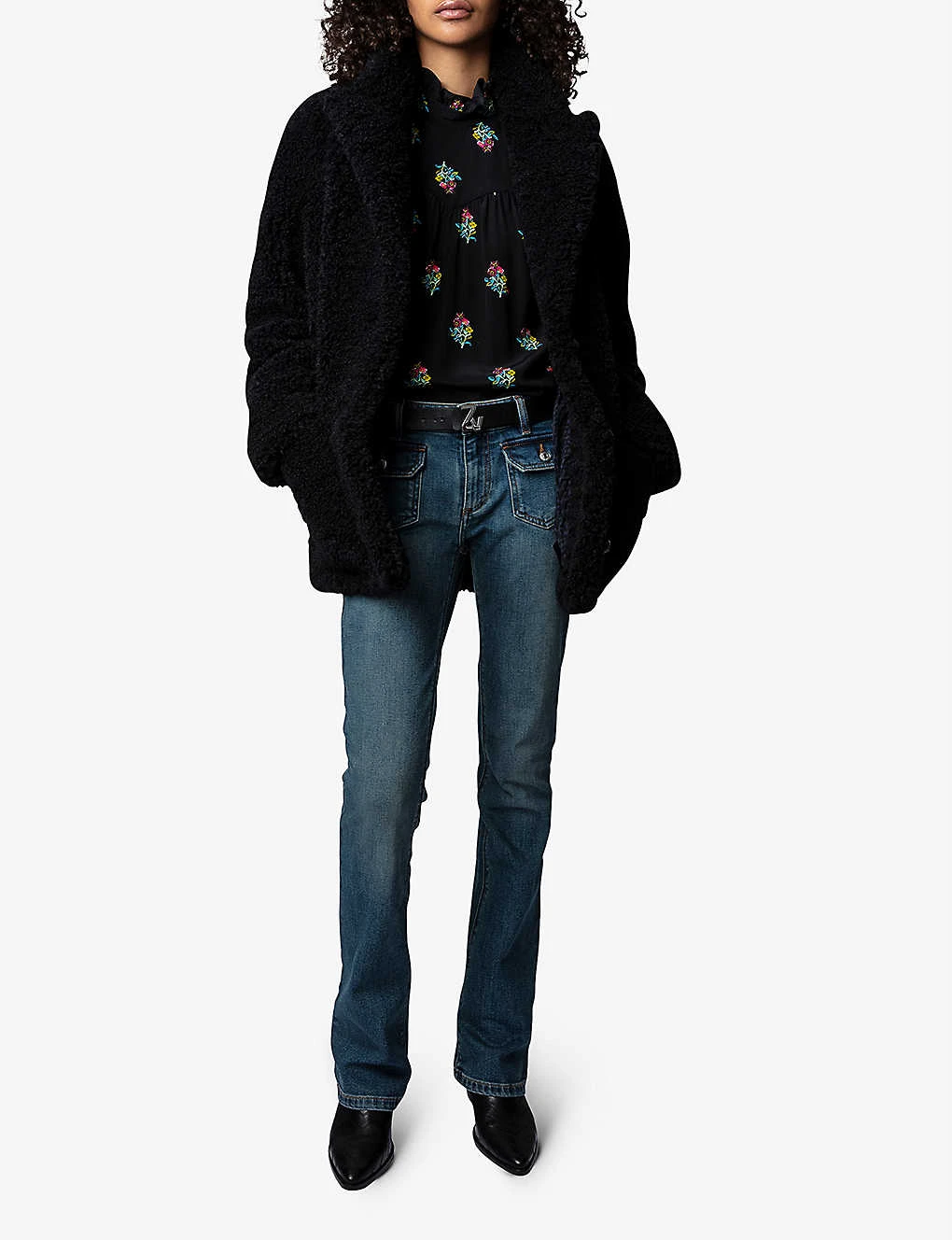 Zadig & Voltaire Fleur Collared Faux-fur Coat - Image 2