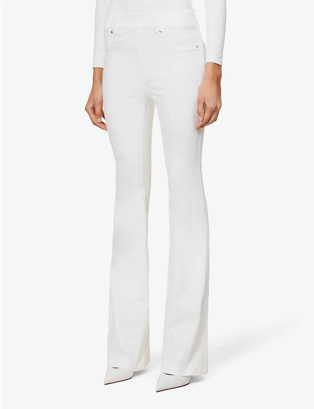 Spanx Skinny Flare High-rise Stretch-denim Jeans - Image 3