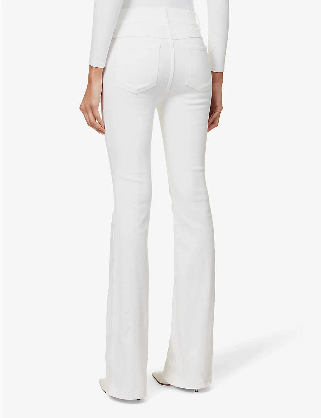 Spanx Skinny Flare High-rise Stretch-denim Jeans - Image 4