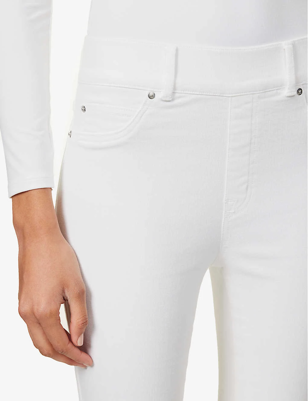 Spanx Skinny Flare High-rise Stretch-denim Jeans - Image 5