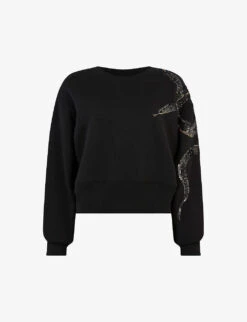 AllSaints Tempest Separo Organic Cotton-blend Sweatshirt
