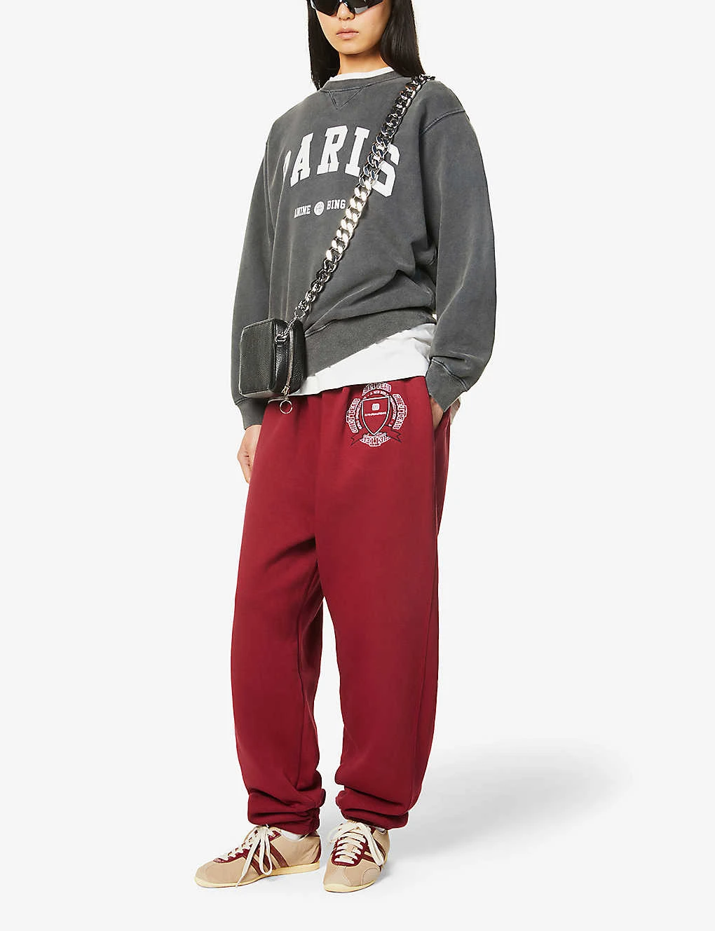 ANINE BING Ramona Brand-print Organic-cotton Jersey Sweatshirt - Image 2