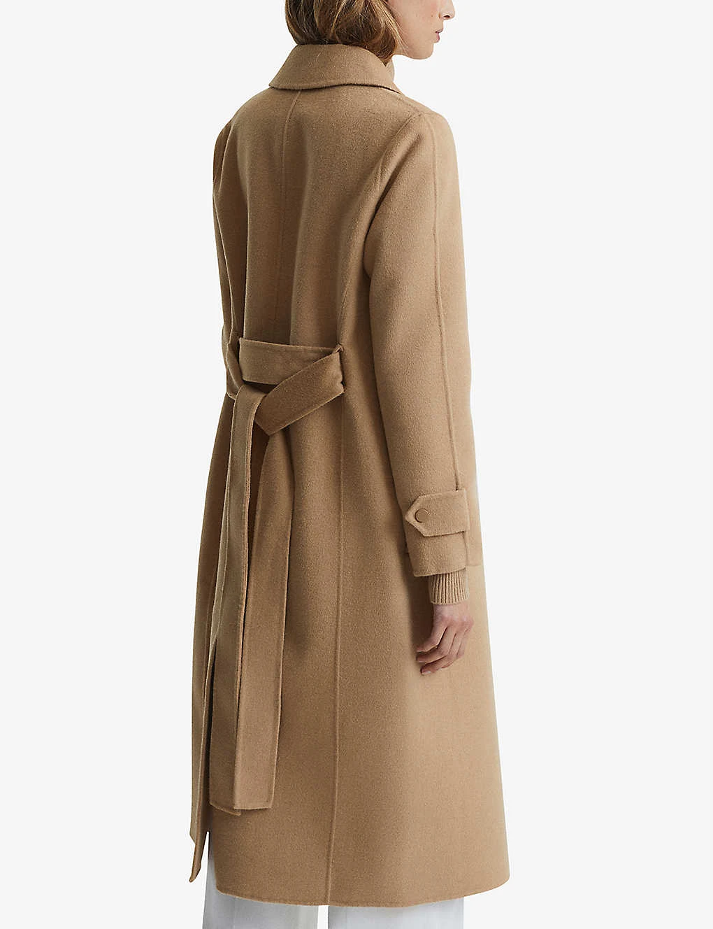 Reiss Agnes Belted Wool And Recycled Polyester-blend Coat - Image 4