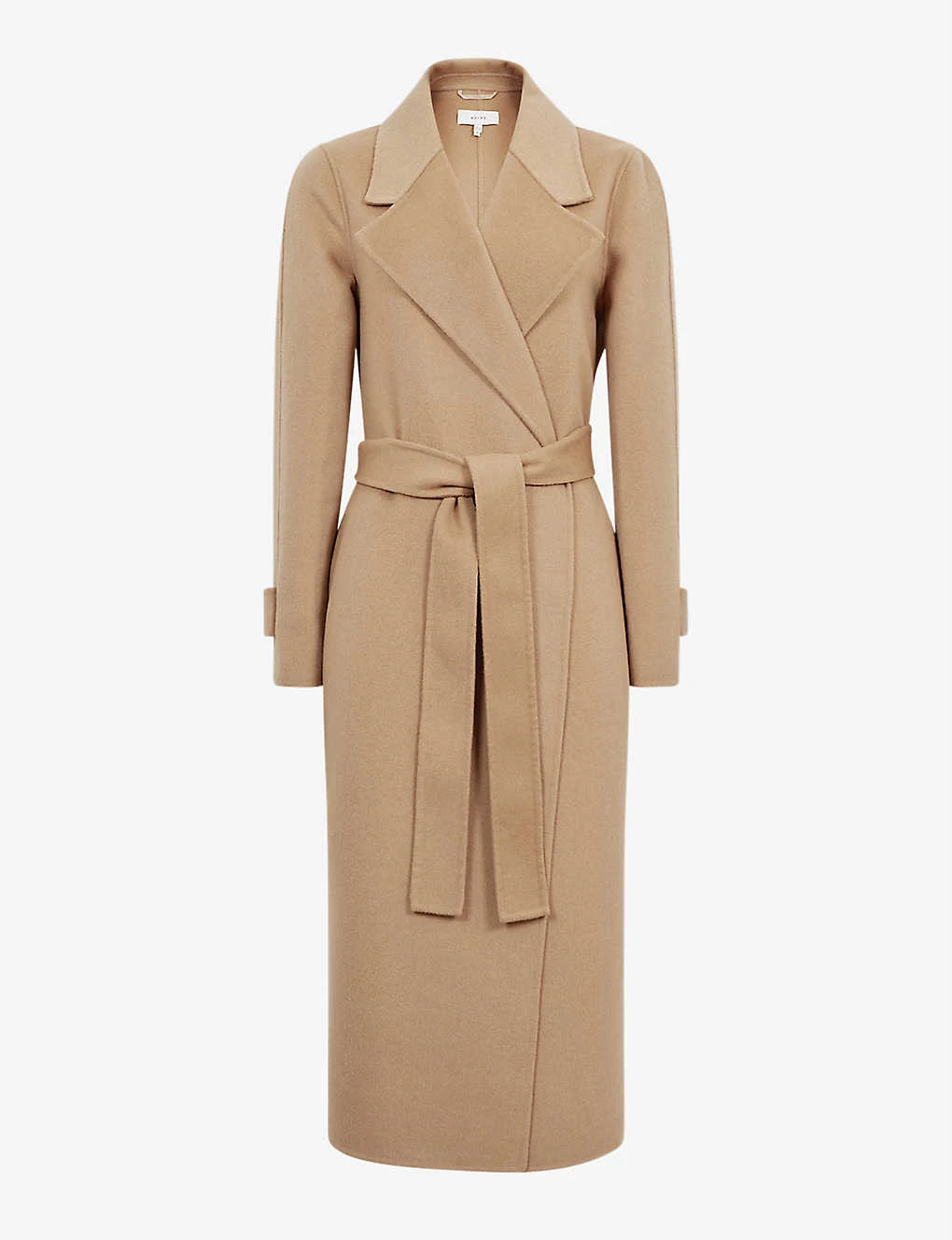 Reiss Agnes Belted Wool And Recycled Polyester-blend Coat