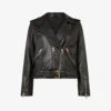AllSaints Dalby Gold-tone Hardware Leather Biker Jacket