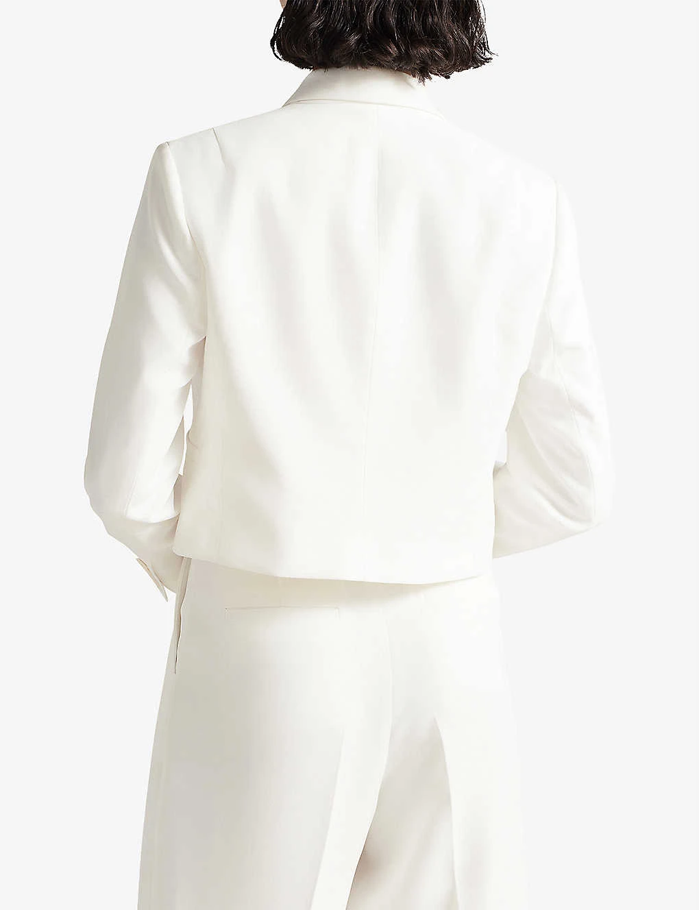 Ted Baker Kelsya Double-breasted Cropped Woven Blazer - Image 4