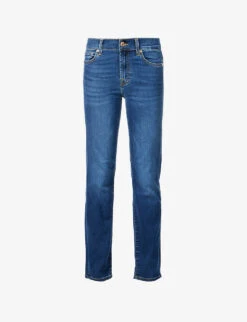 7 For All Mankind Roxanne Slim-fit Mid-rise Stretch-denim Jeans