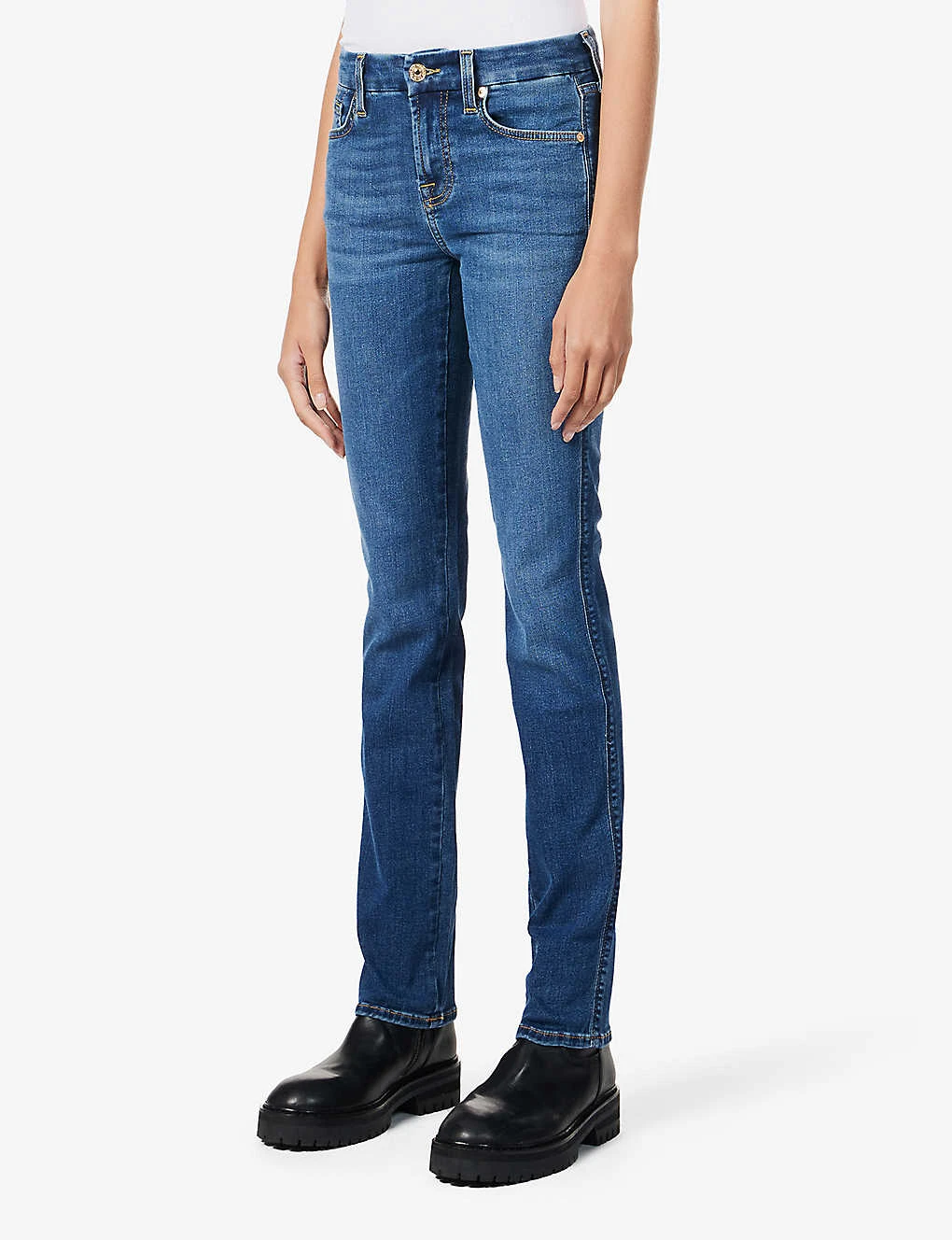 7 For All Mankind Kimmie Straight-leg Mid-rise Stretch-denim Jeans - Image 3
