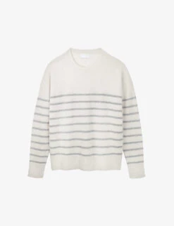 Sparkle-stripe Relaxed-fit Cashmere Jumper