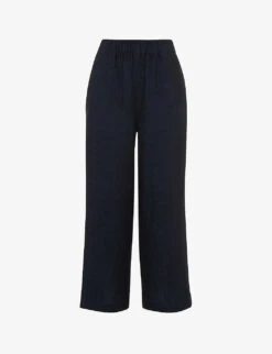 Whistles Relaxed-fit High-rise Linen Trousers