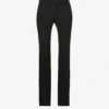 Alexander McQueen Pressed-crease Darted-back Boot-cut High-rise Crepe Trousers
