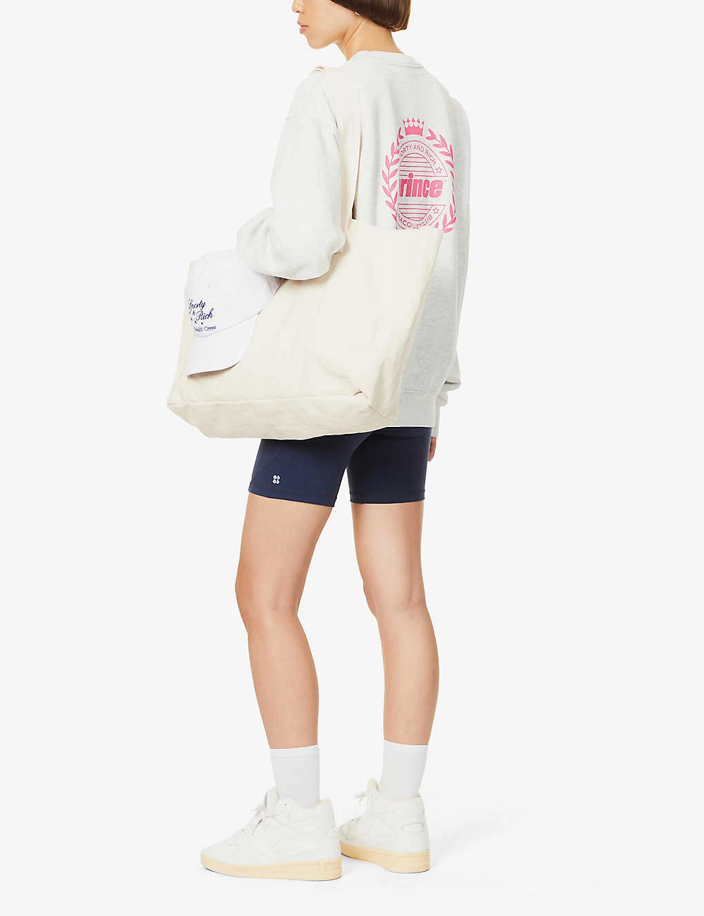 Sporty & Rich X Prince Logo-print Cotton-jersey Sweatshirt - Image 2