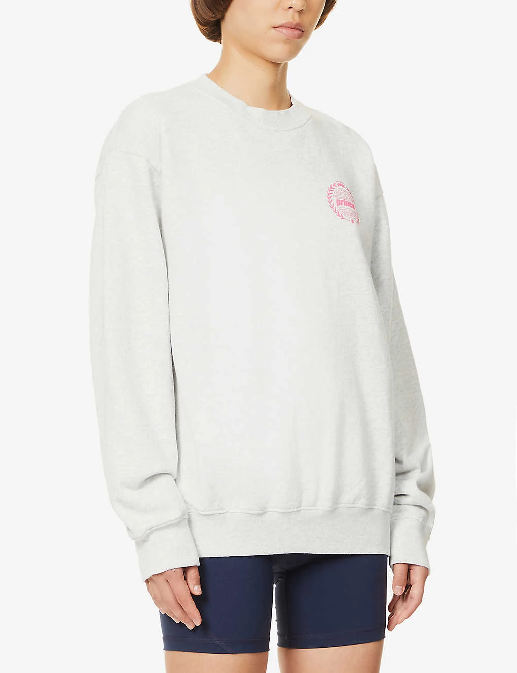 Sporty & Rich X Prince Logo-print Cotton-jersey Sweatshirt - Image 3