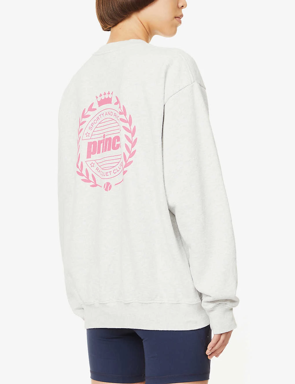 Sporty & Rich X Prince Logo-print Cotton-jersey Sweatshirt - Image 4