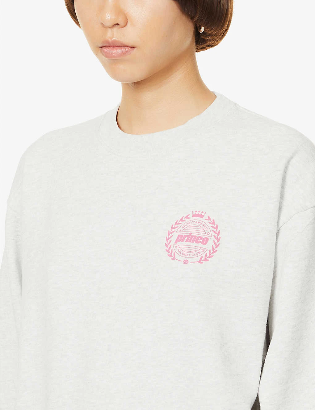 Sporty & Rich X Prince Logo-print Cotton-jersey Sweatshirt - Image 5