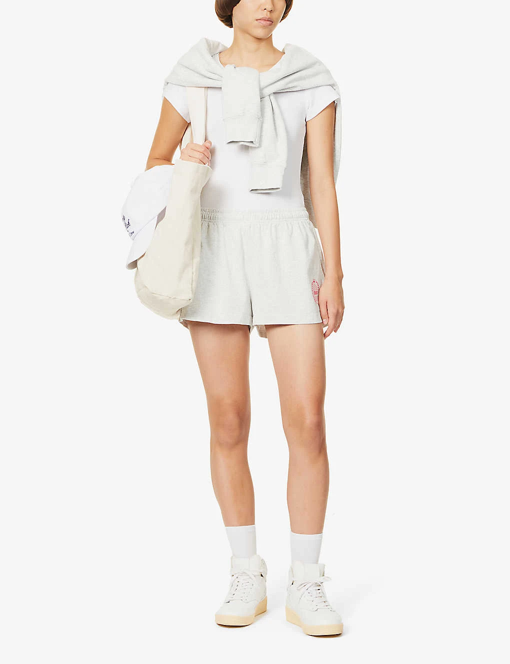 Sporty & Rich X Prince Disco Cotton-jersey Shorts - Image 2