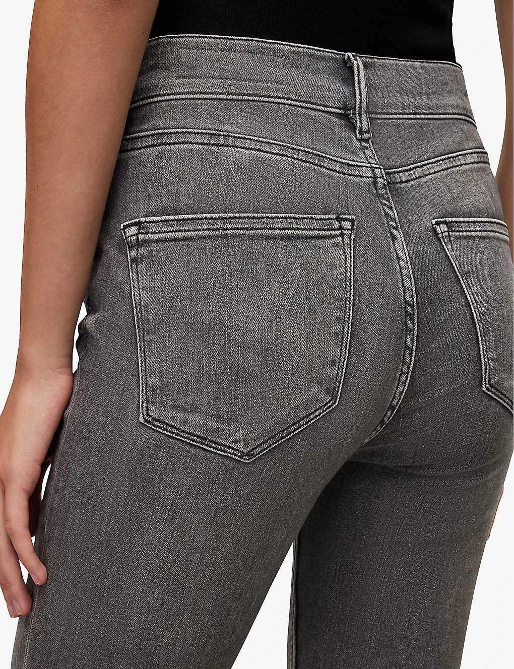 AllSaints Dax Washed-effect Skinny High-rise Stretch-denim Jeans - Image 5