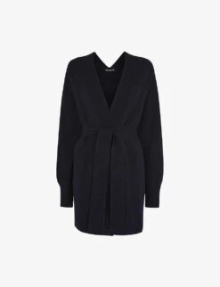 Whistles Belted Wrap Wool Cardigan