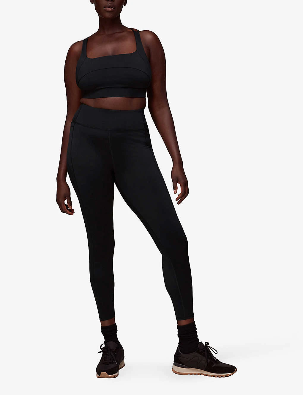 Whistles Square Neck Stretch-woven Sports Bra - Image 4