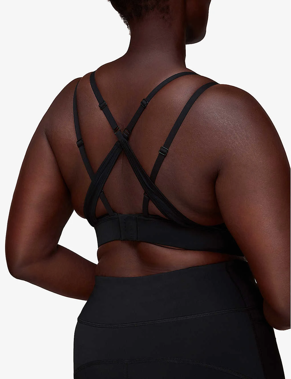 Whistles Square Neck Stretch-woven Sports Bra