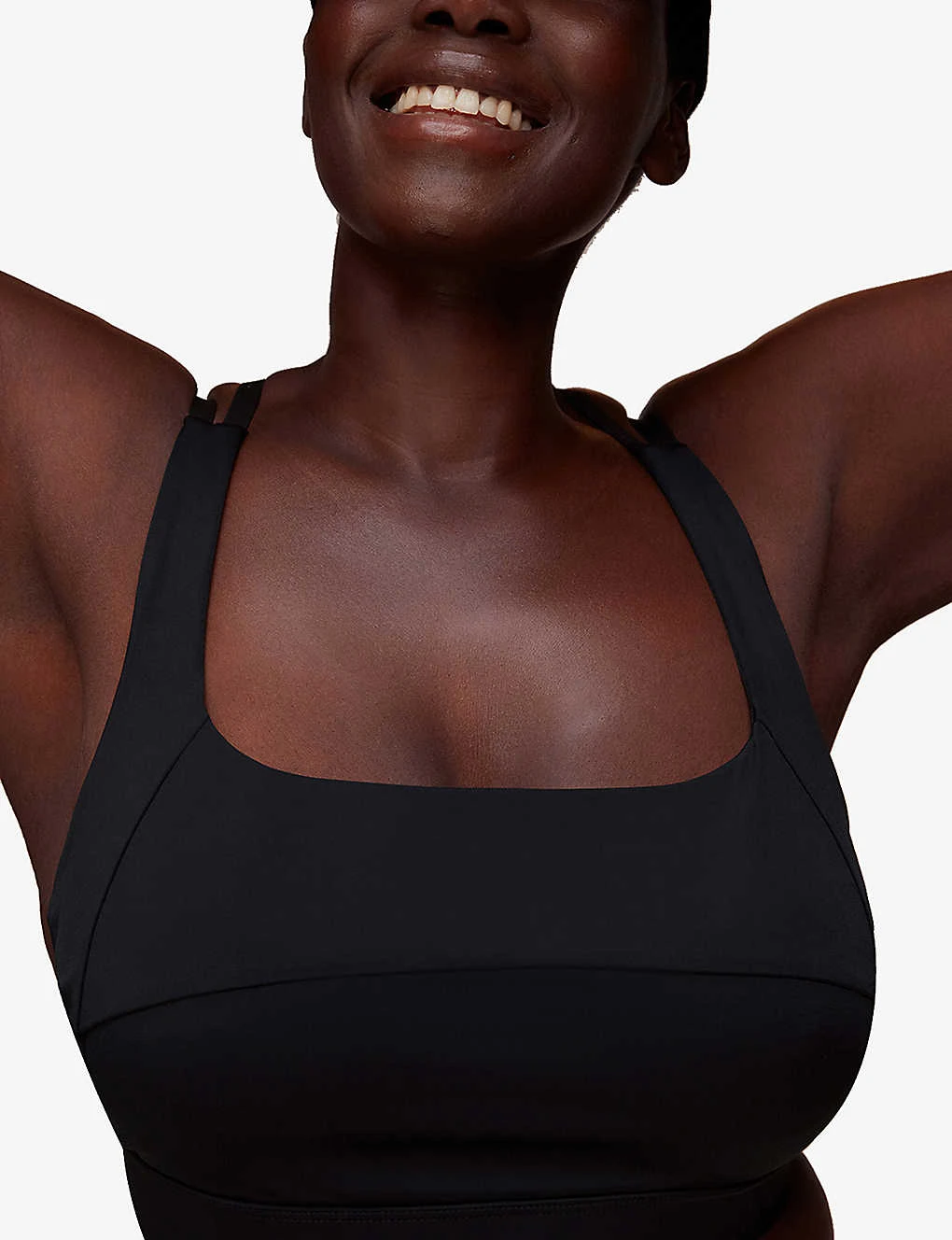 Whistles Square Neck Stretch-woven Sports Bra - Image 3