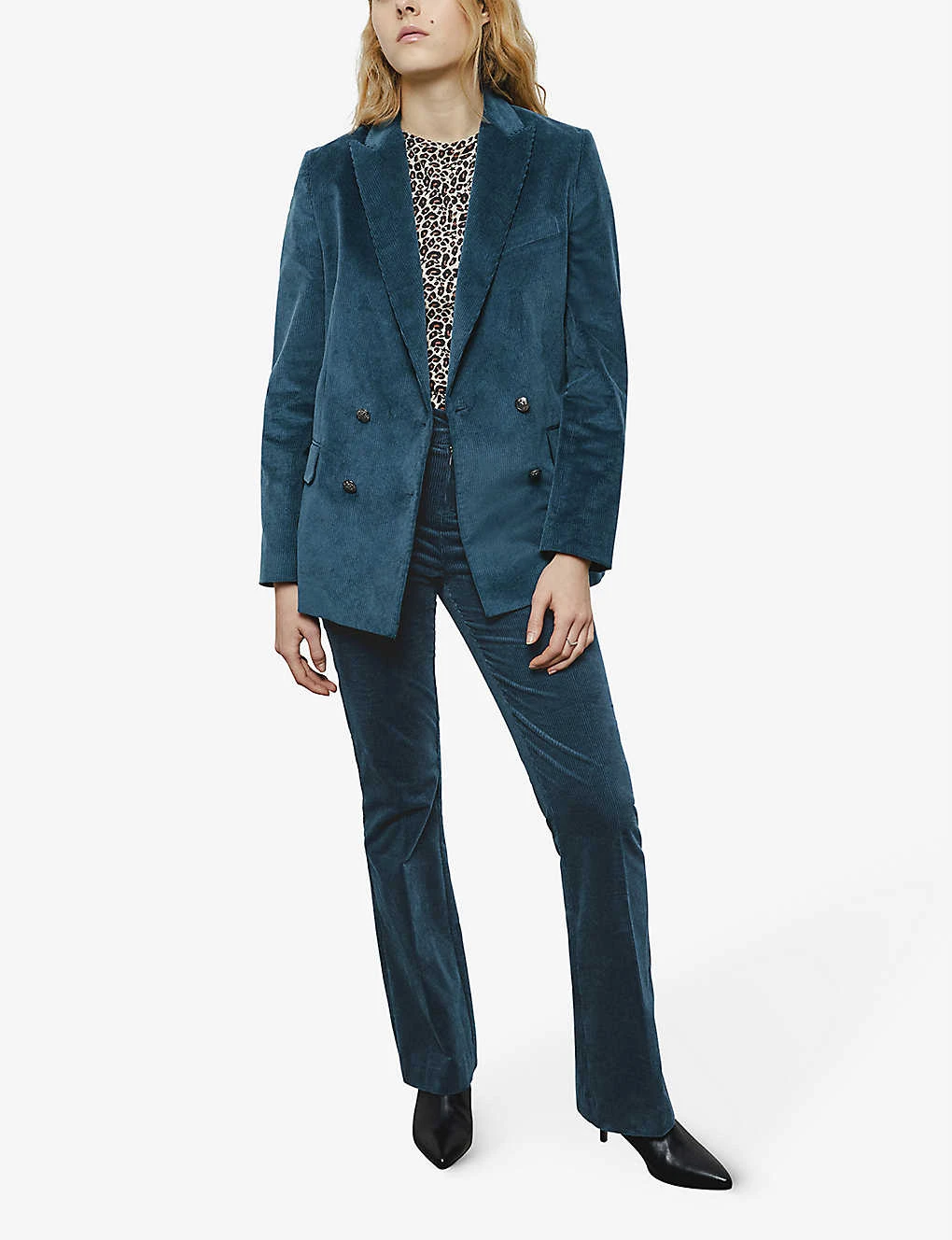 Ikks Straight-fit Double-breasted Corduroy Jacket - Image 2