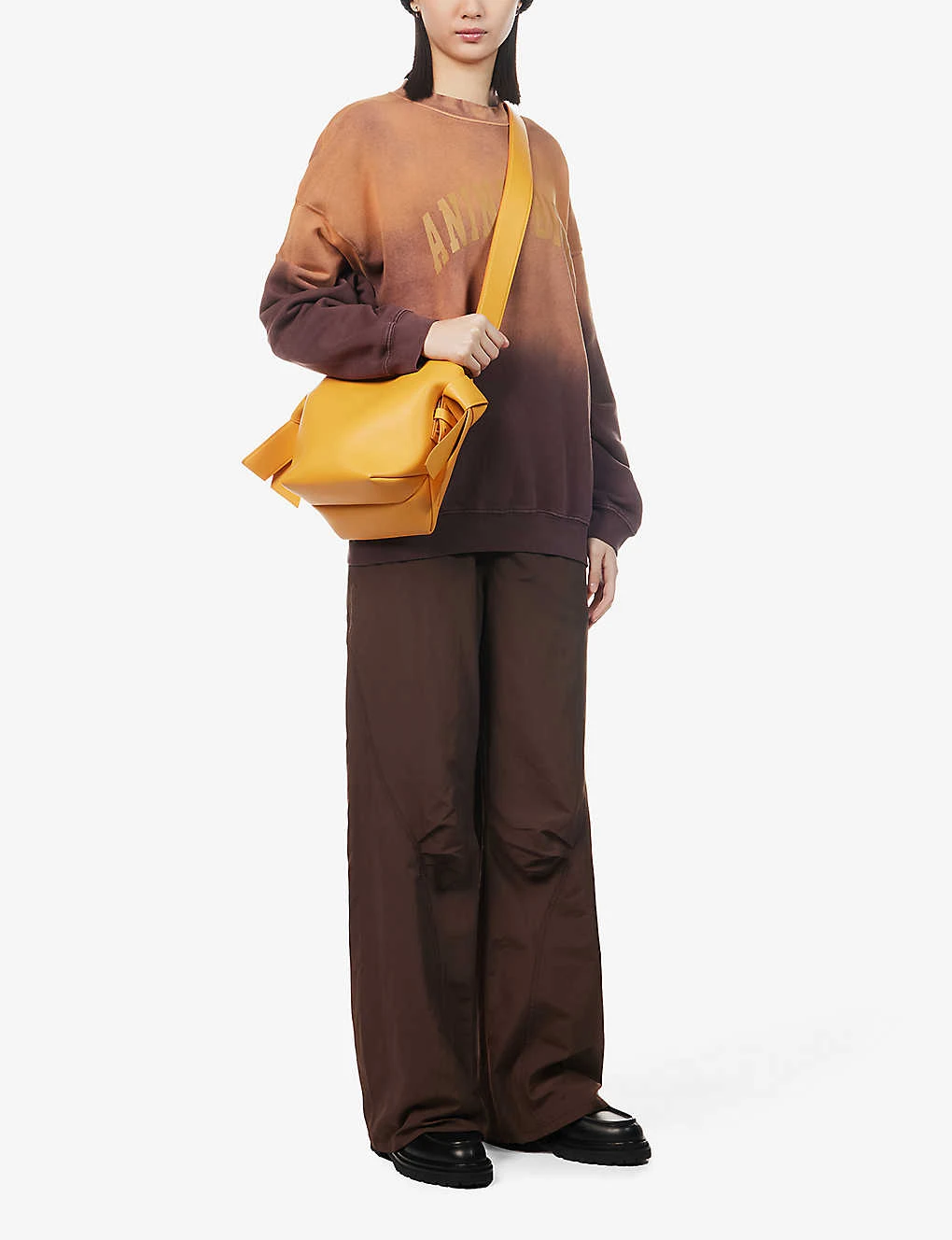 ANINE BING Harvey Logo-embellished Organic-cotton Sweatshirt - Image 2