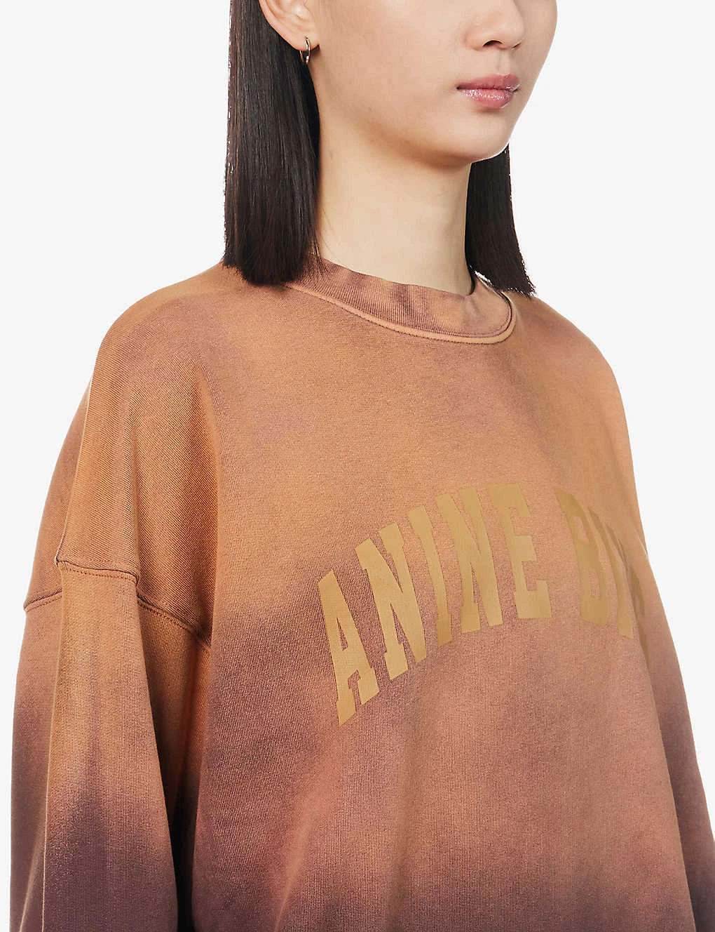 ANINE BING Harvey Logo-embellished Organic-cotton Sweatshirt - Image 5