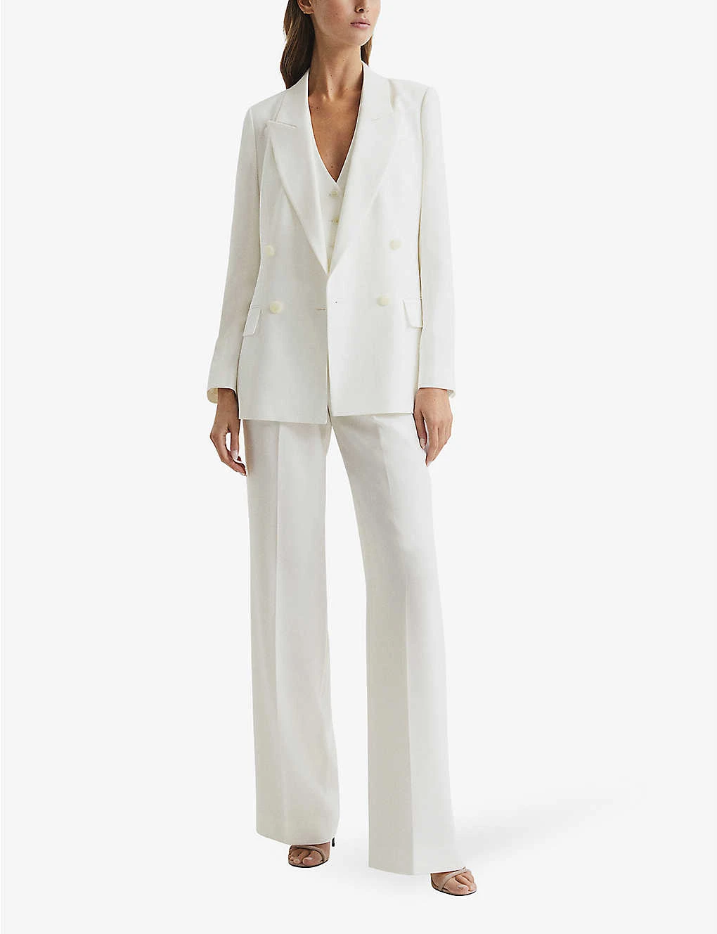 Reiss Tatum Double-breasted Crepe Blazer - Image 2